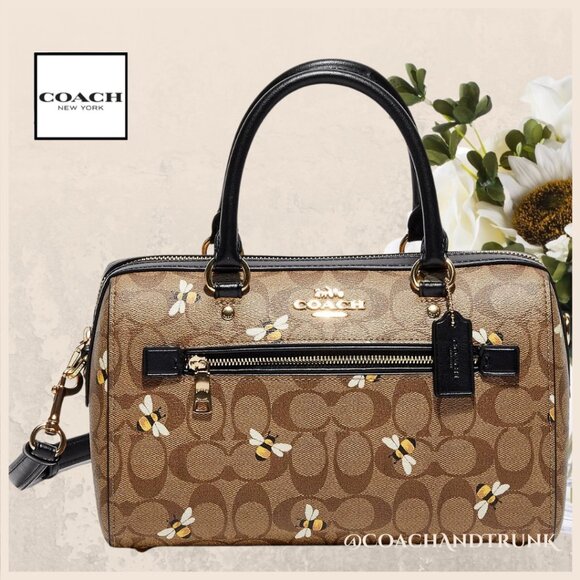 Coach Handbags - COACH NWT ROWAN SATCHCHEL/HAND BAG WITH BUMBLE BEE PRINT GUARENTEED AUTHENTIC